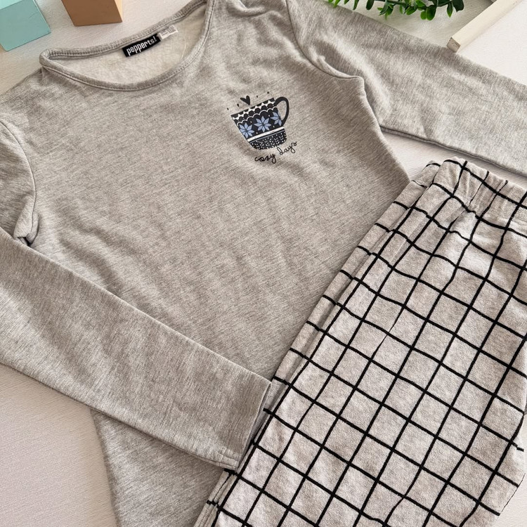 ست بلوز و شلوار حولهای بچهگانه سایز 8 تا 10 سال