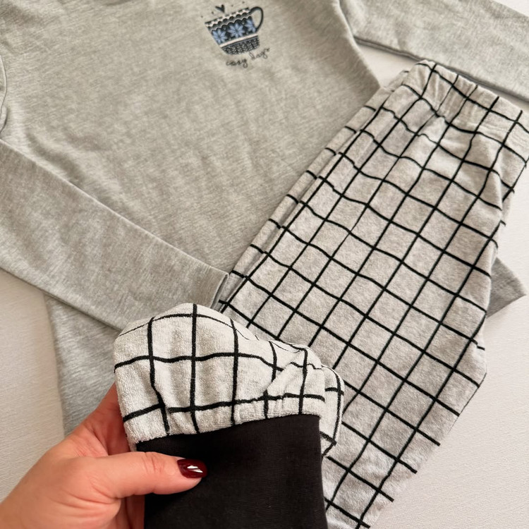 ست بلوز و شلوار حولهای بچهگانه سایز 8 تا 10 سال