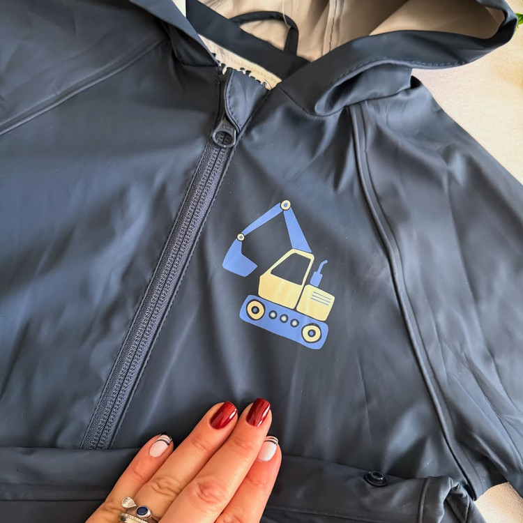 ست کاپشن و شلوار بارونی ضد آب پسرانه سایز 2 تا 4 سال