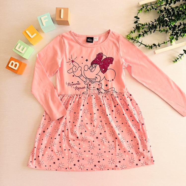 پیراهن نخی مینی موس برند لیدل آلمان سایز 4 تا 6 سال