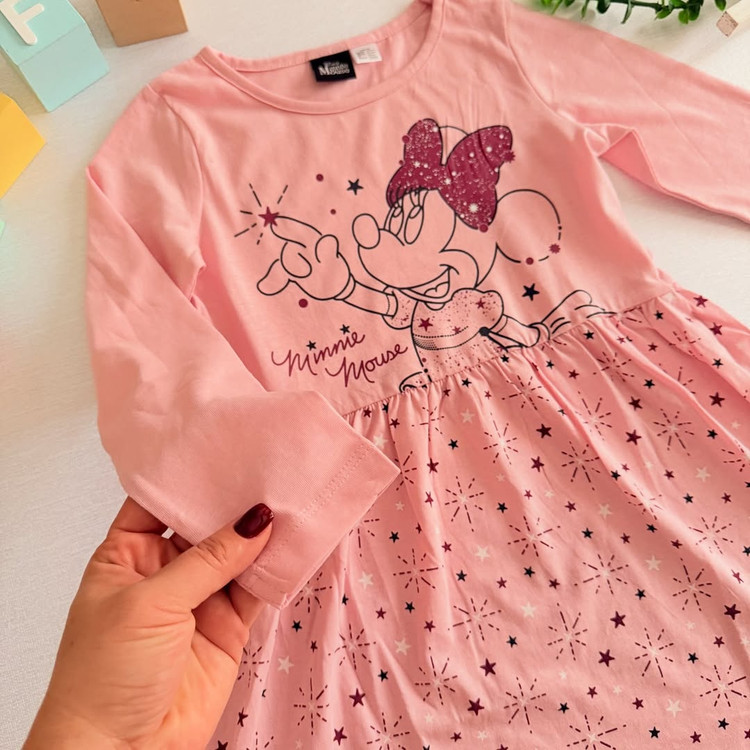 پیراهن نخی مینی موس برند لیدل آلمان سایز 4 تا 6 سال