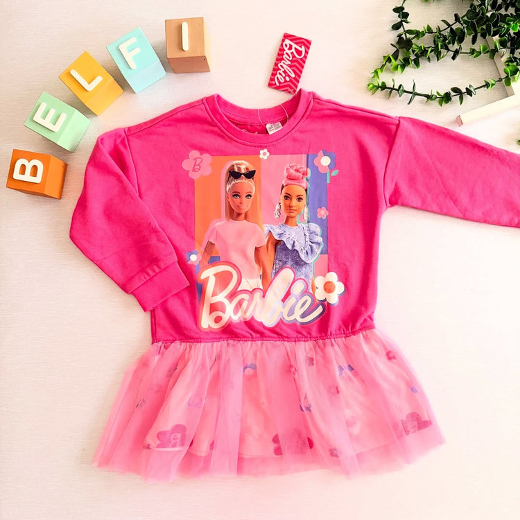 پیراهن دورس مجلسی دخترانه مدل باربی