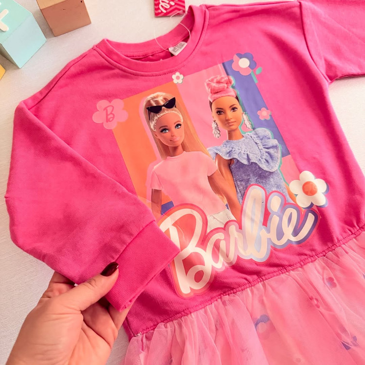 پیراهن دورس مجلسی دخترانه مدل باربی