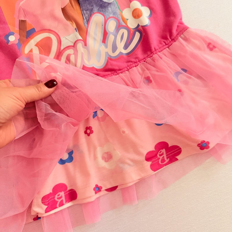 پیراهن دورس مجلسی دخترانه مدل باربی