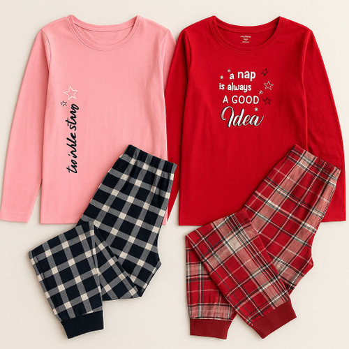 ست بلوز نخی و شلوار فلانل بچگانه برند پپرتز آلمان