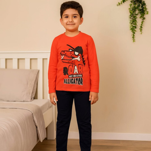 ست بلوز شلوار نخی لوپیلو سایز ۶ تا ۸ سال