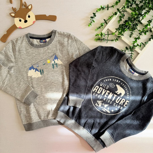 پلیور تو کرک پسرانه برند لوپیلو مدل سرمه ای و طوسی سایز ۴ تا ۶ سال