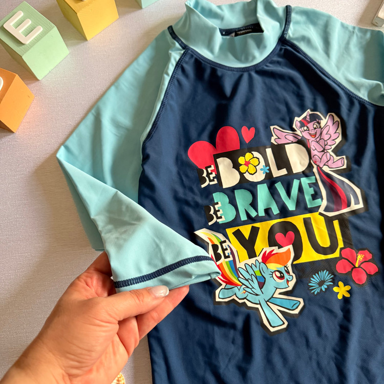بلوز مایو دخترانه طرح پانی | محافظ پوست در برابر آفتا